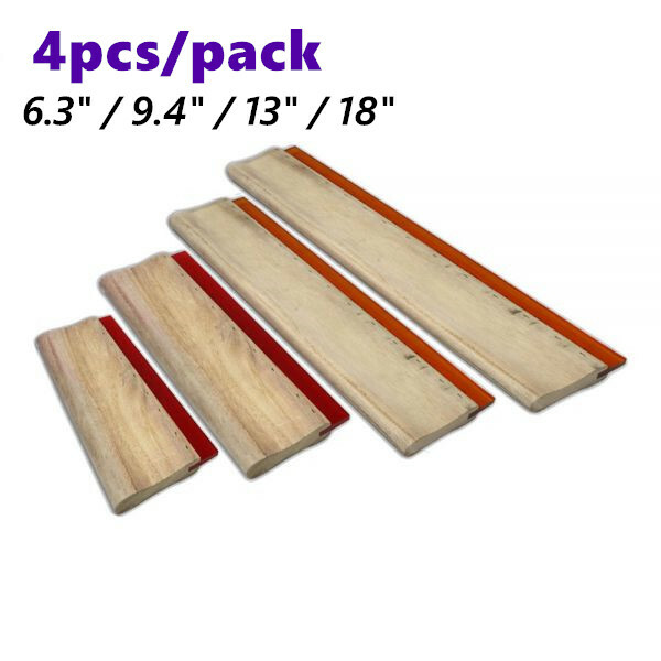 4Pcs/Pack Silk Screen Printing Squeegee Ink Scraper Scratch Board 75 Durometer