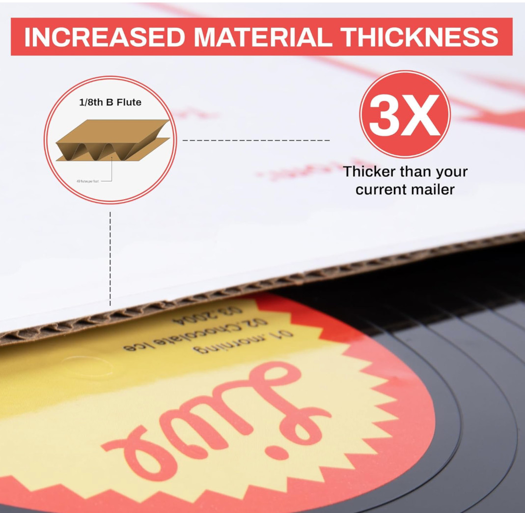Vinyl Record LP Shipping Mailer Box, 13 ” Record Mailer, Album Box THE BEST