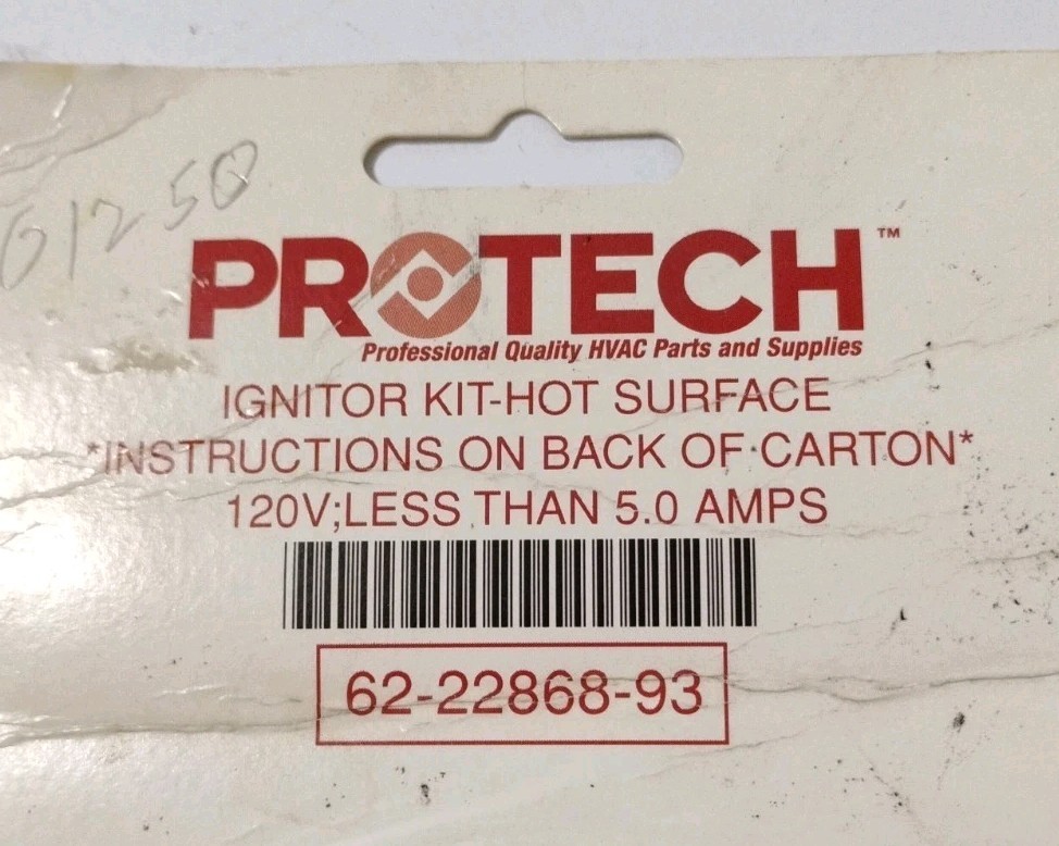 Protech Furnace Ignitor 62-22868-93 Hot Surface Direct Replacement OEM 5 Amps
