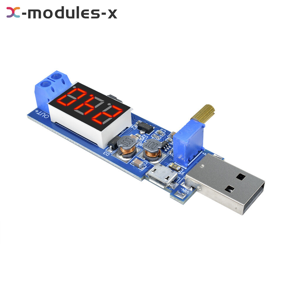 DC-DC 5V to 1.2V-24V USB Step UP/Down Adjustable Converter Power Supply Module