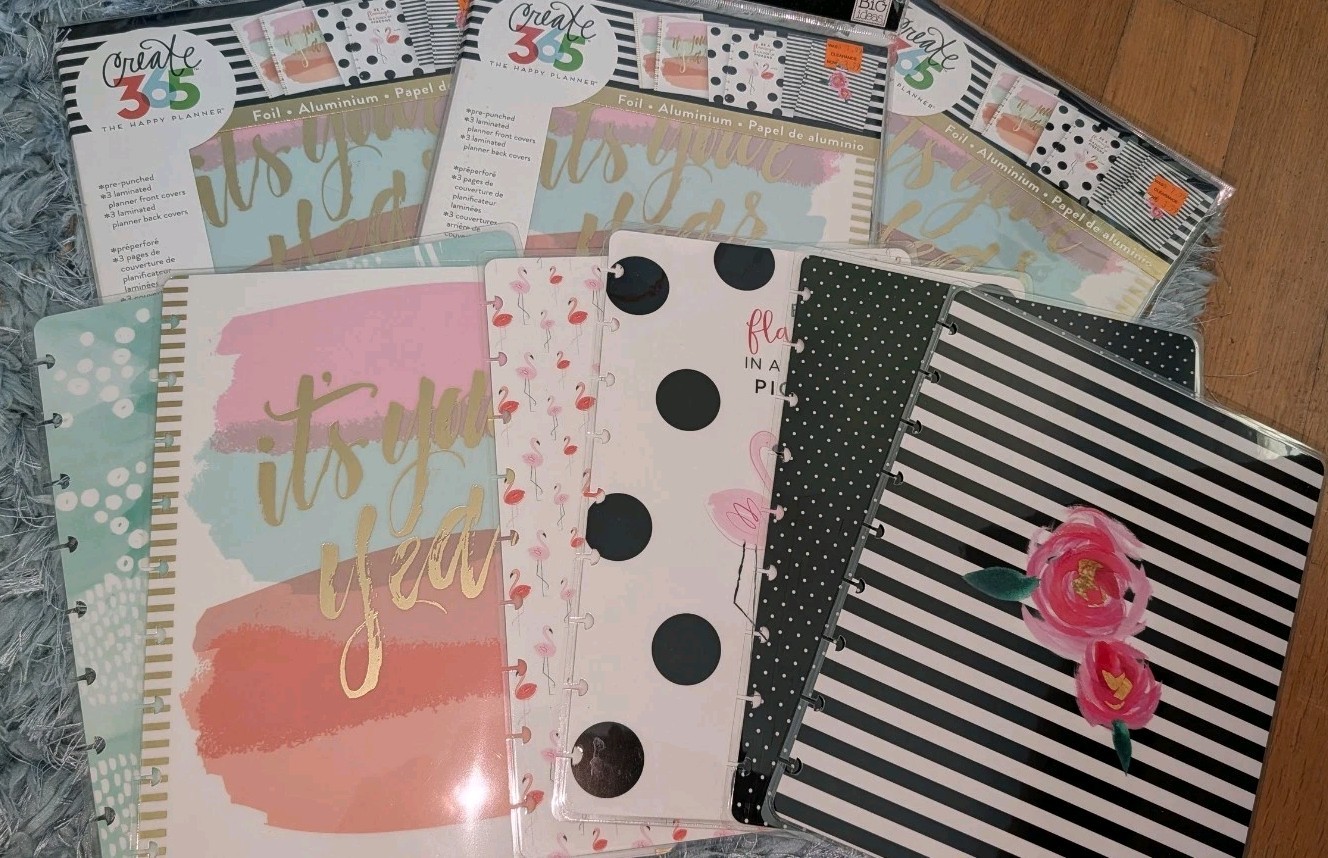 Create 365 The Happy Planner Planner Covers Lot Of 4 Packs( 1 Not Packaged)