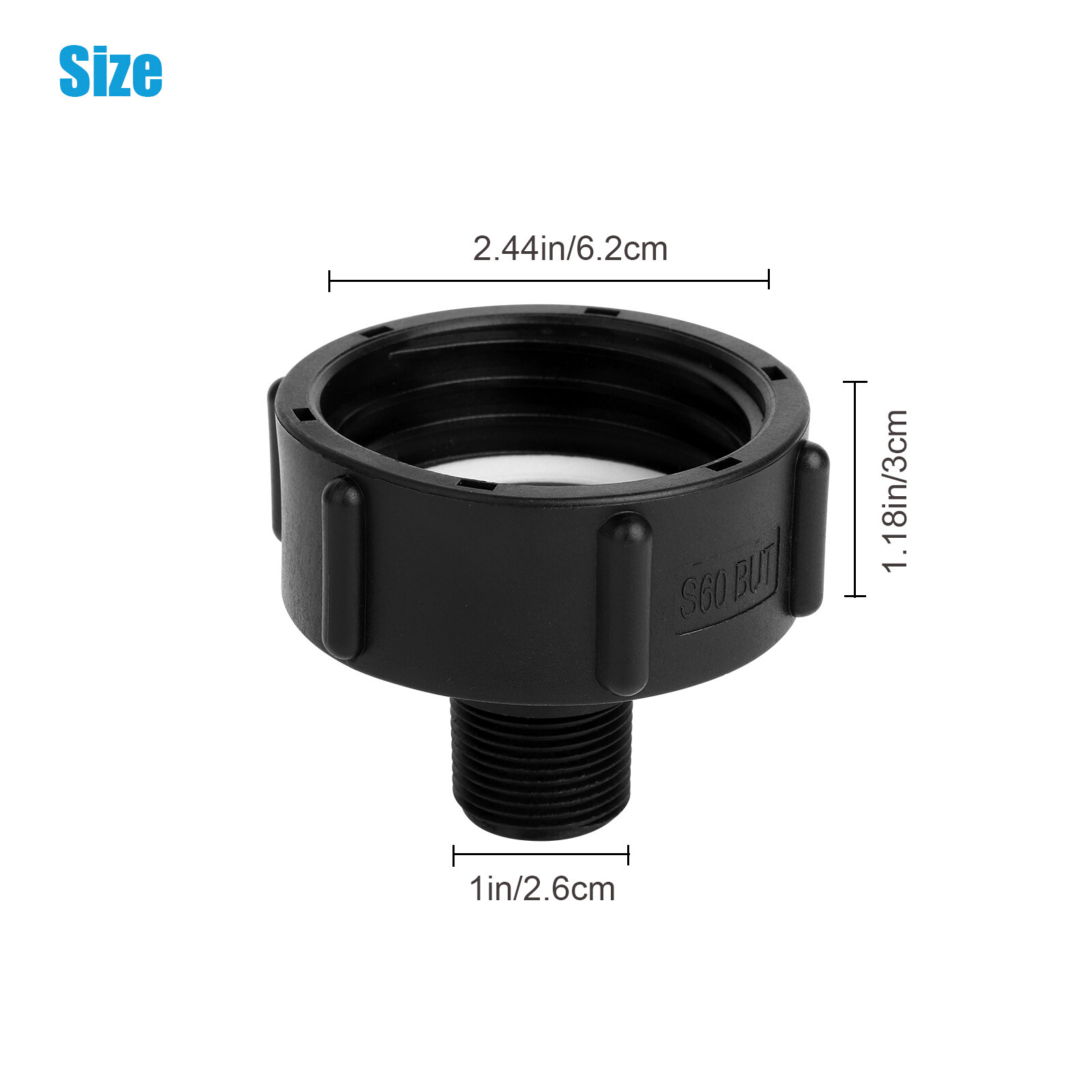 2x IBC Tote Water Tank Adapter 2″ for Garden Hose Drain Plug Connector Easy Use