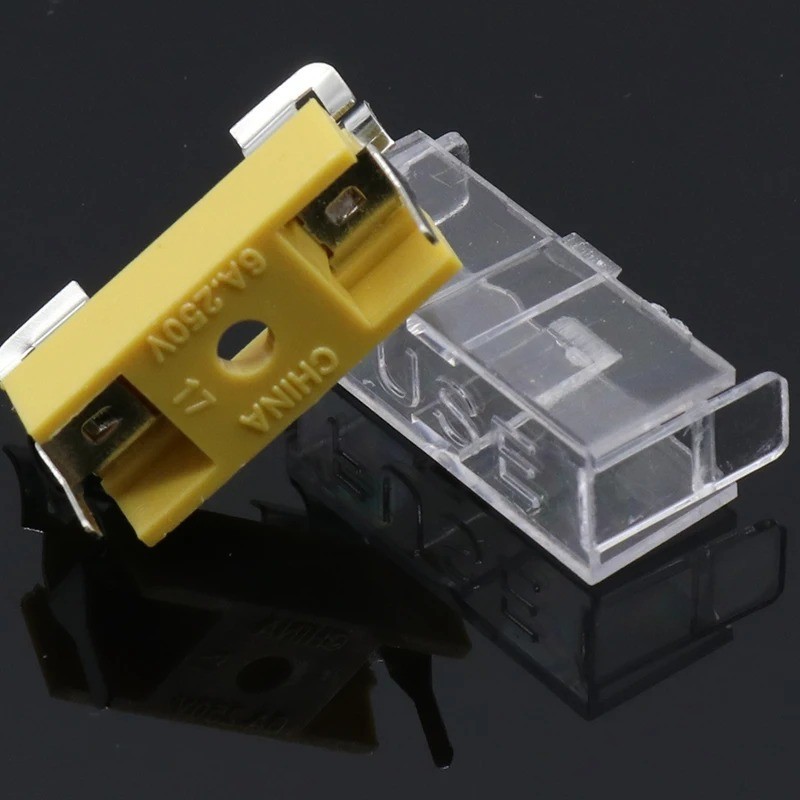 ELECAPITAL 10pcs PCB Fuse Holder 5x20mm Panel Mount 250V Transparent Cover