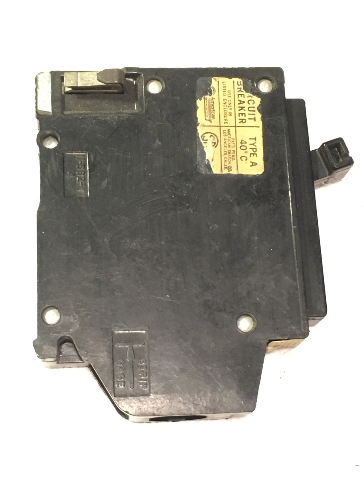 A115L Challenger American Switch A Left Hook 1 Pole 15A 120VAC Circuit Breaker