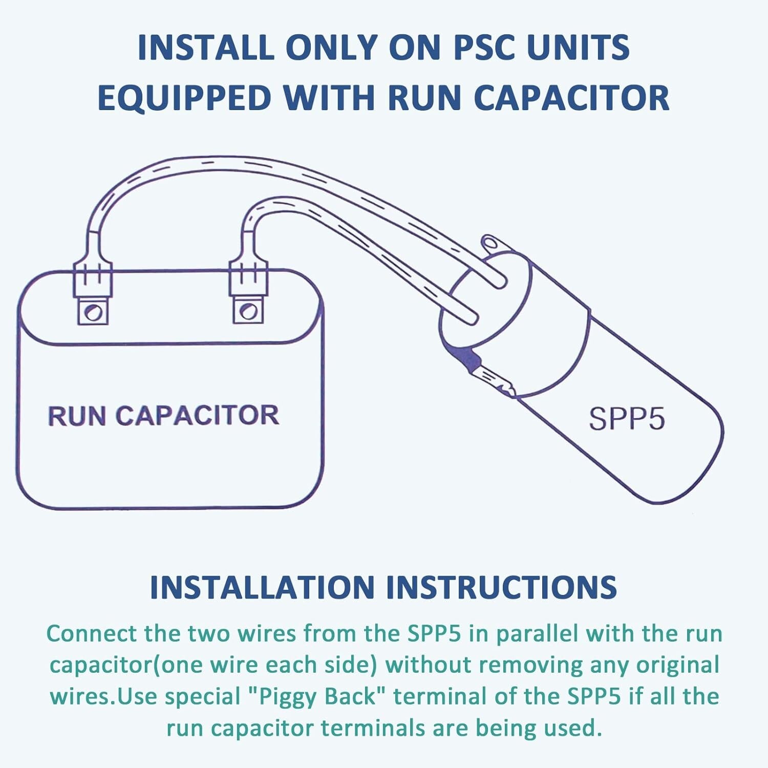 2 Pack SPP5 Hard Start Super Boost HVAC Relay and Start Capacitor