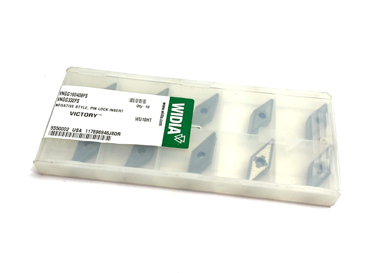 Widia 5550002 Victory™ Finishing Sharp Turning Insert VNGG160408FS PKG OF 10