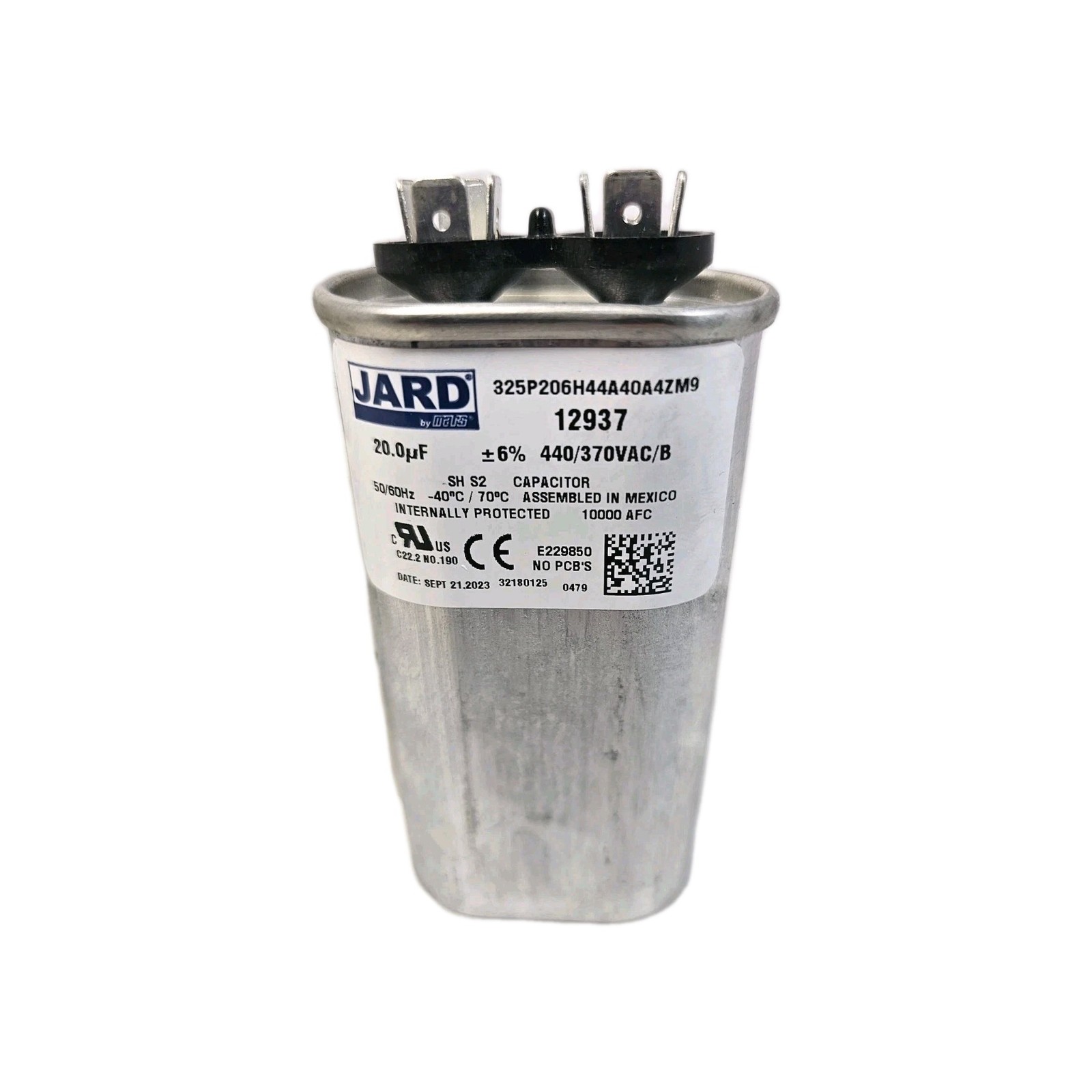 Pack Of 5 JARD by Mars 12937 Motor Run Capacitor 20.0 MFD, 440/370VAC, Oval
