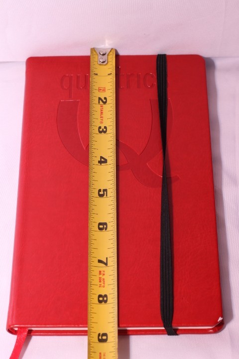 Red Hardcover Journal Notebook Elastic Closure Ribbon Bookmark – Qualtrics