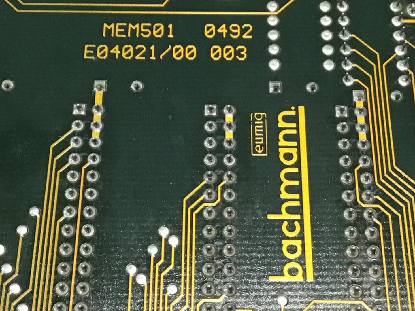 BACHMAN Circuit Board E04021/00 003 MEM501 Used #120096