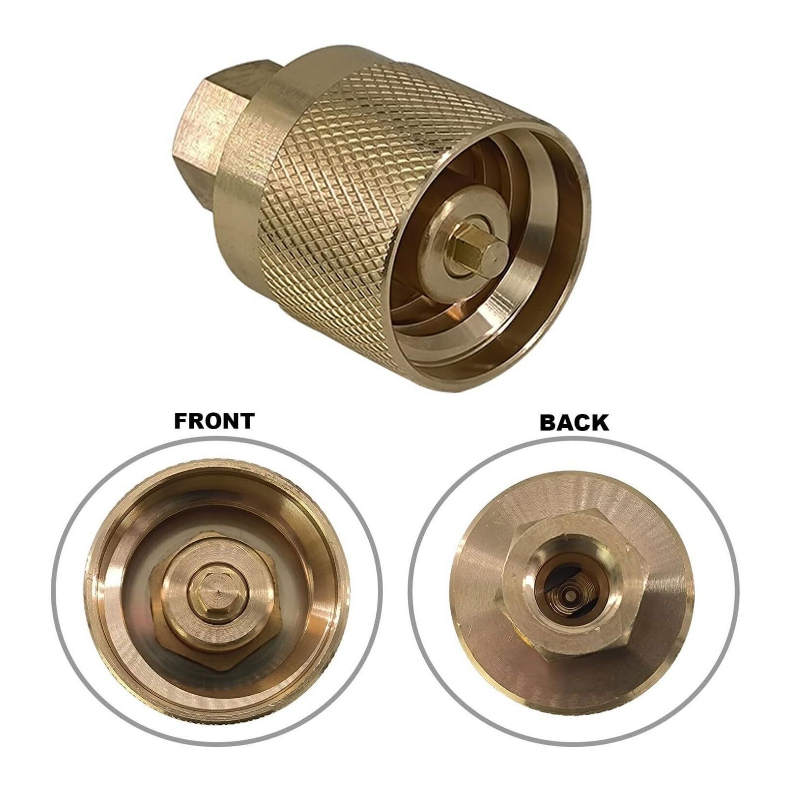 RE7141F Brass Forklift Connector Female Fitting Connection Propane Tank Adapter
