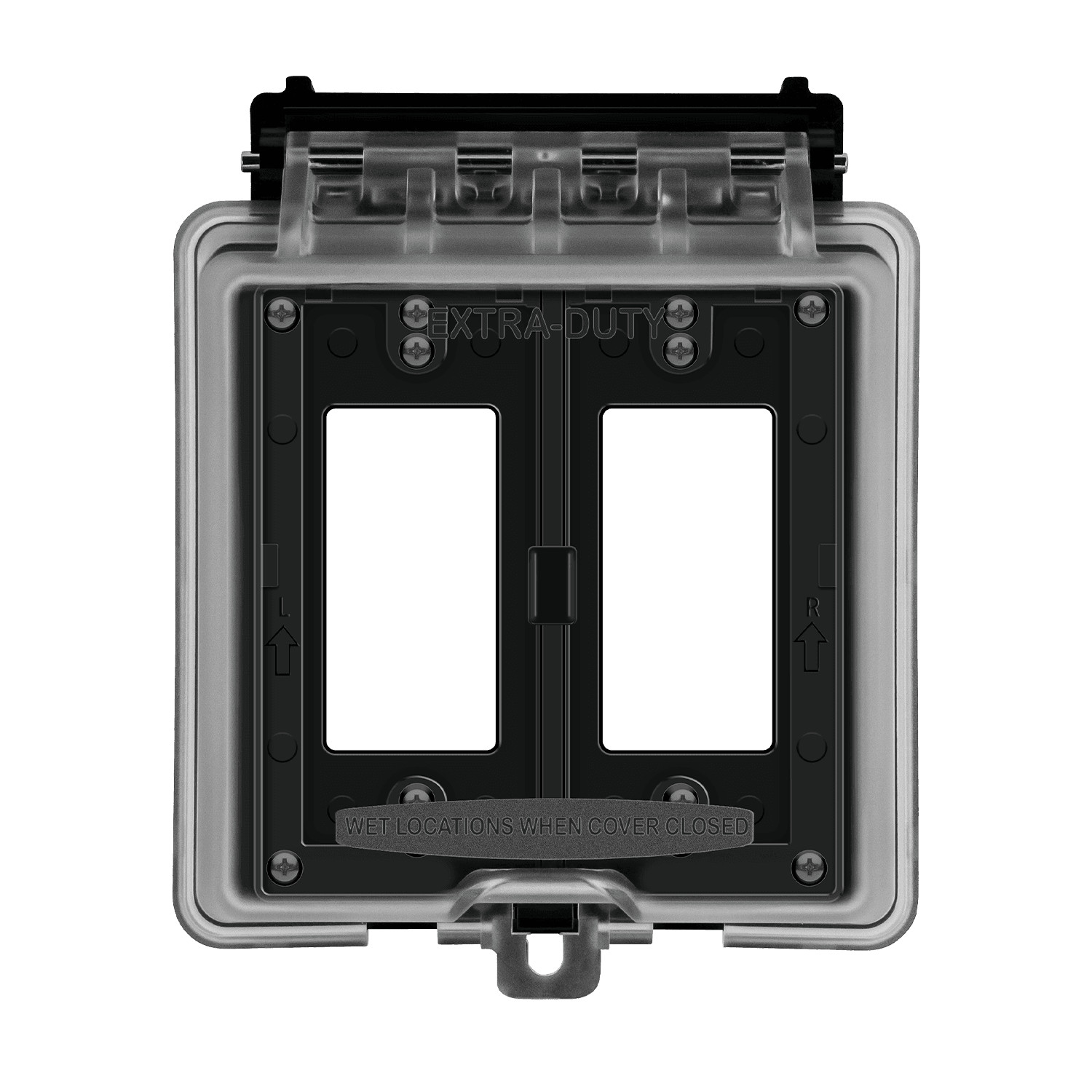 Weatherproof GFCI / Outlet In Use Outdoor Clear Bubble Cover- 2 Gang