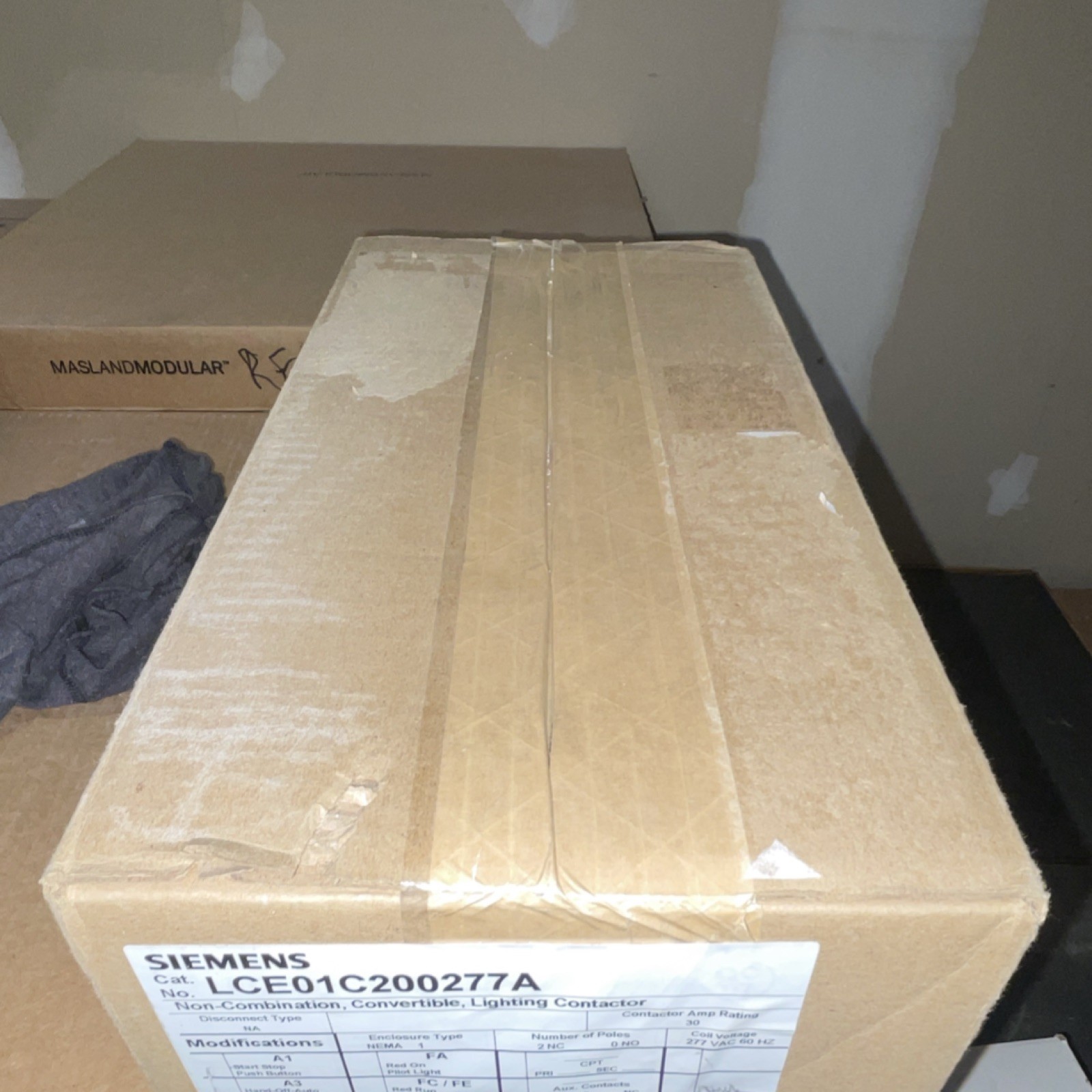 Siemens LCE01C200277A Convertible Lighting Contactor 2-NC 30A 277V Stand Alone
