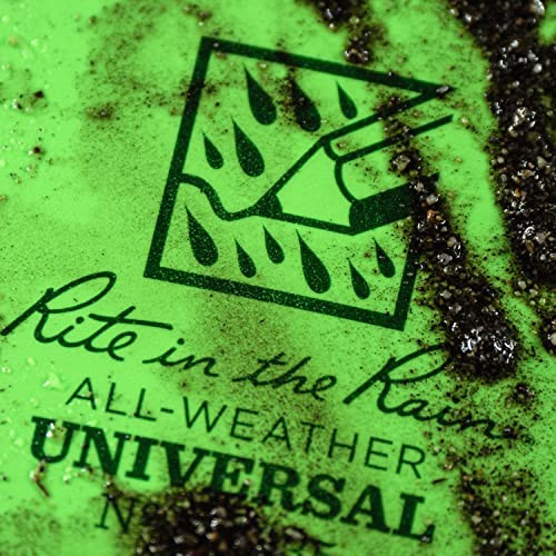Hi Vis Green Waterproof Notebook 64 Pages Wire O Binding Outdoor Journal