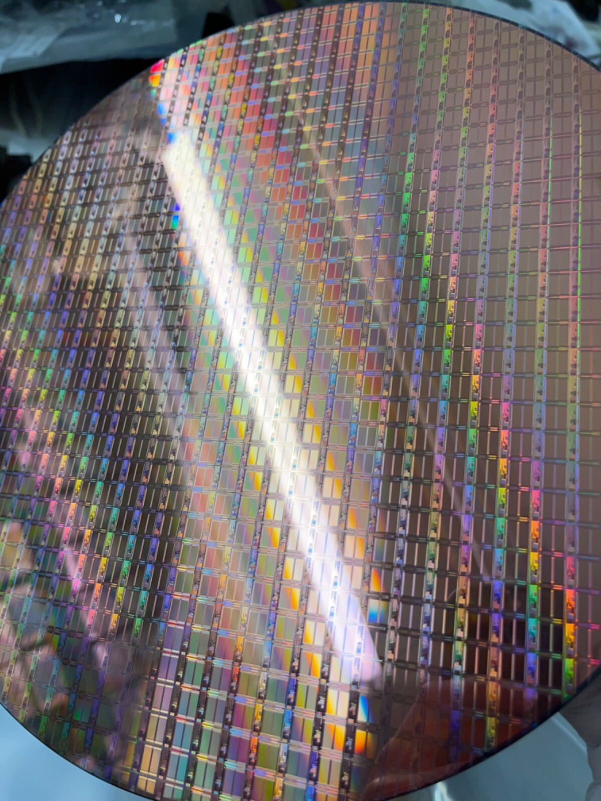 silicon wafer 12” copper pattern reclaim 300mm in 13×13 frame
