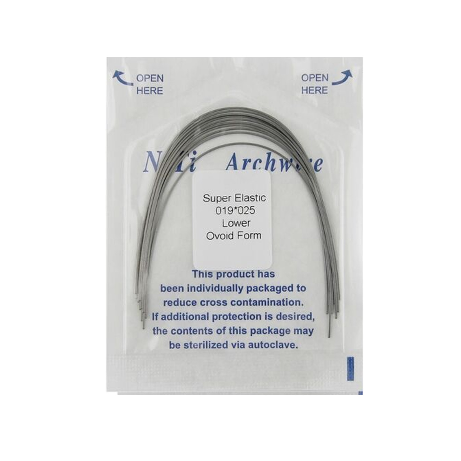 10pcs/pk Orthodontic Arch Wire Niti Stainless Steel Round Rectangular Natural
