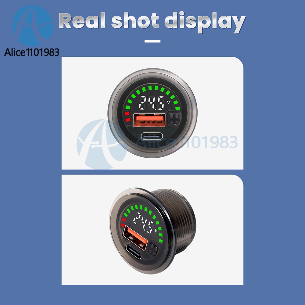 DC 7-30V Waterproof Digital Voltage Battery Capacity Level Indicator Voltmeter