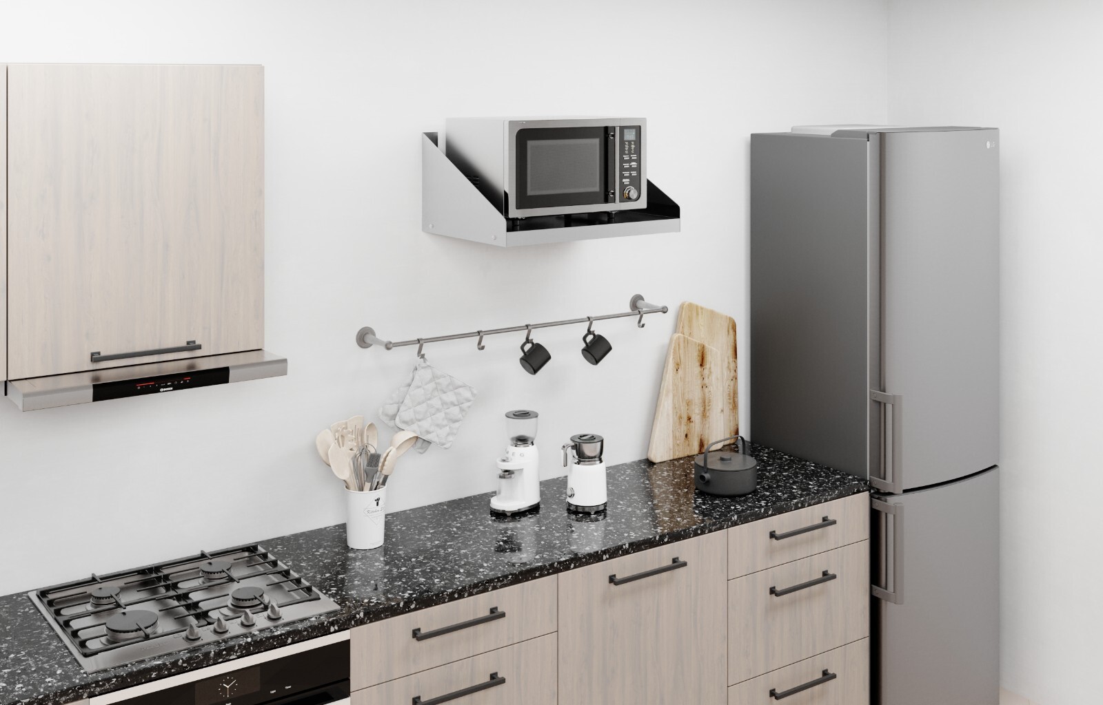 18 in. x 24 in. Stainless Steel Wall Shelf with Side Guards