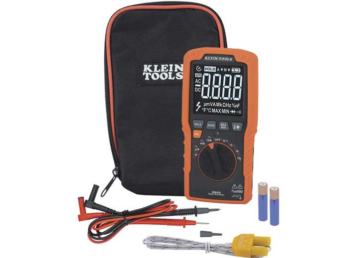 Klein Tools MM450 Slim Digital Multimeter, Trms Auto-Ranging, 600V, Temp