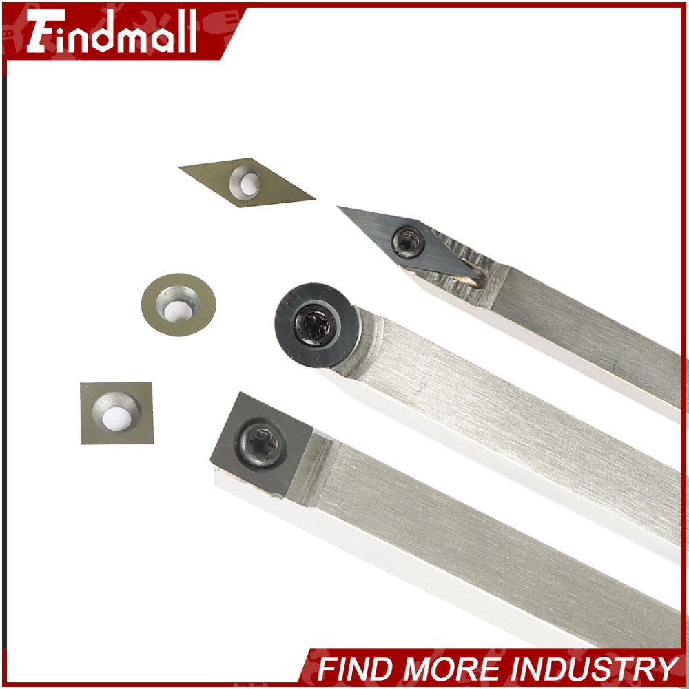 Findmall 3Piece Set Carbide Woodturning Tool Mini Size W/ Comfort Grip Handles