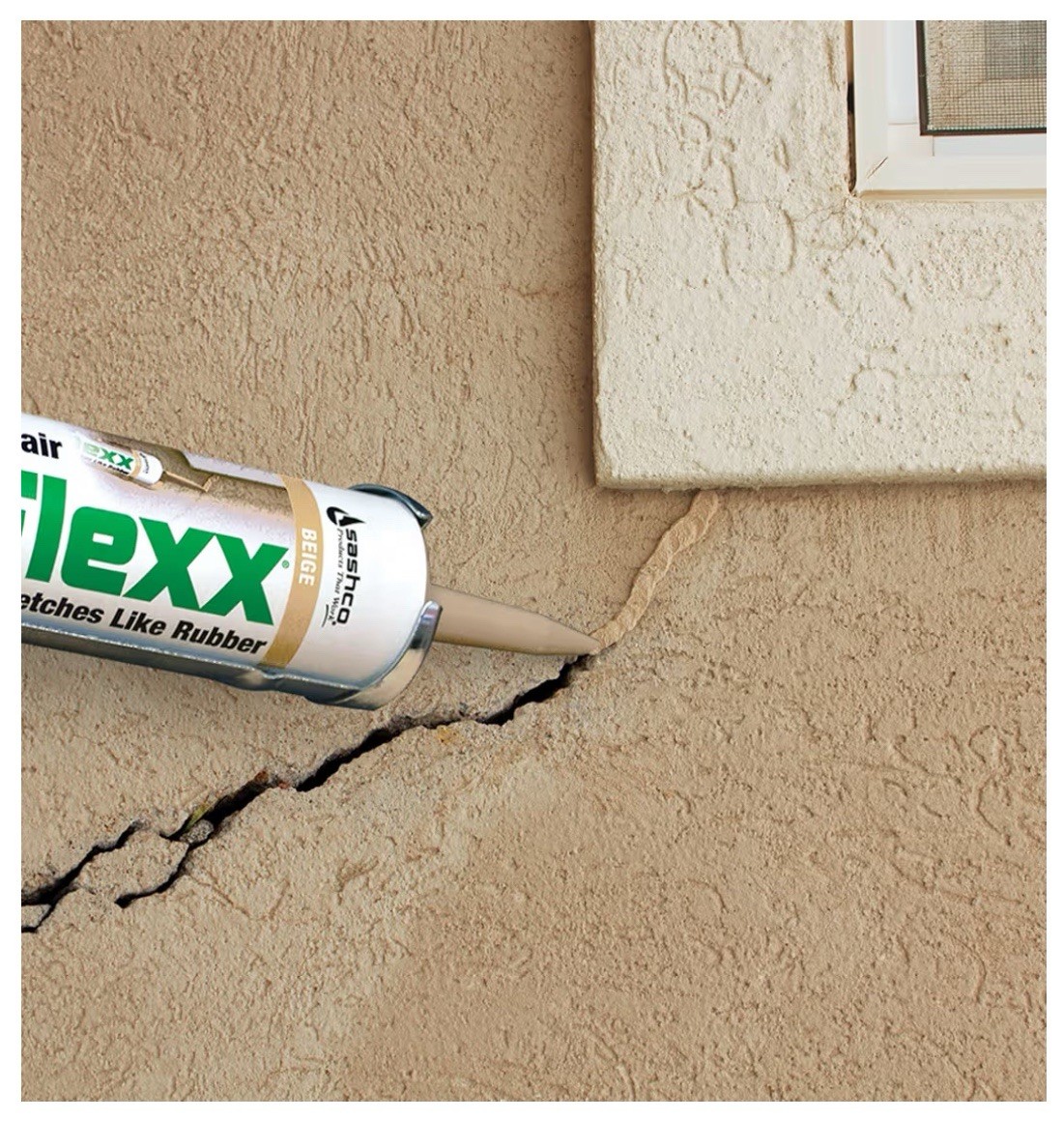 Mor-Flexx Textured Caulk, Charcoal 10.5 oz (Pack of 12) Mortar And Stucco Repair