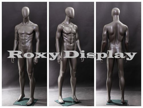 Male Fiberglass EggHead Mannequin Dress Form Display #MZ-AE05