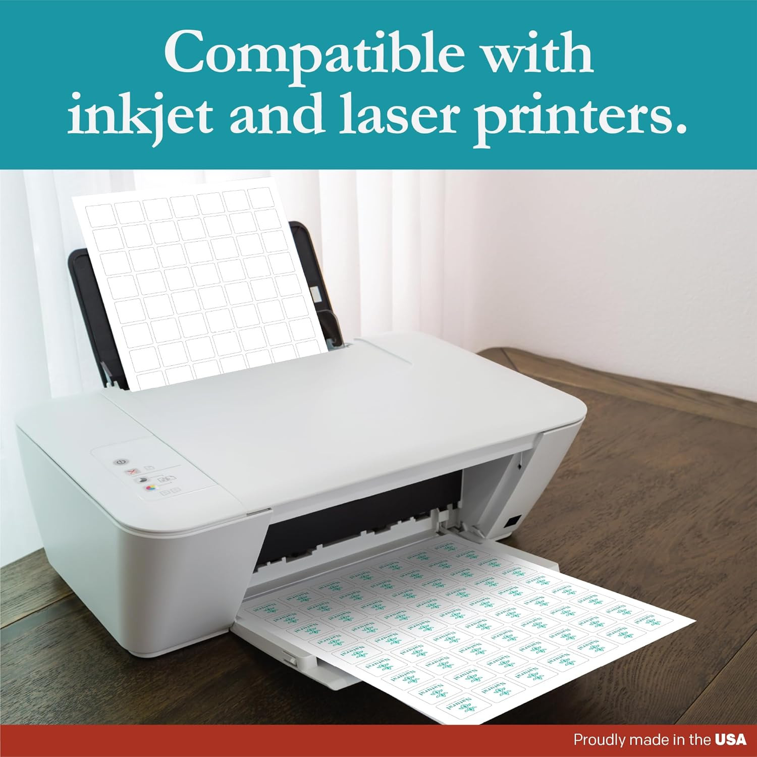 Premium Label Supply White Sticker Square Labels – 1″ x 1″ – Laser/Inkjet Compat