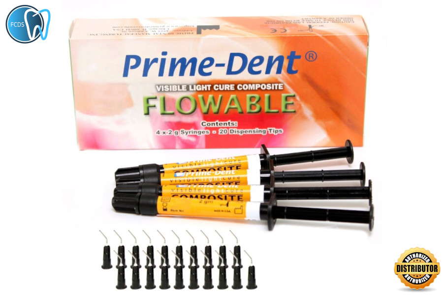 Prime-Dent Flowable Light Cure Dental Composite 4 Syringe Kit – A2 #004-010A2