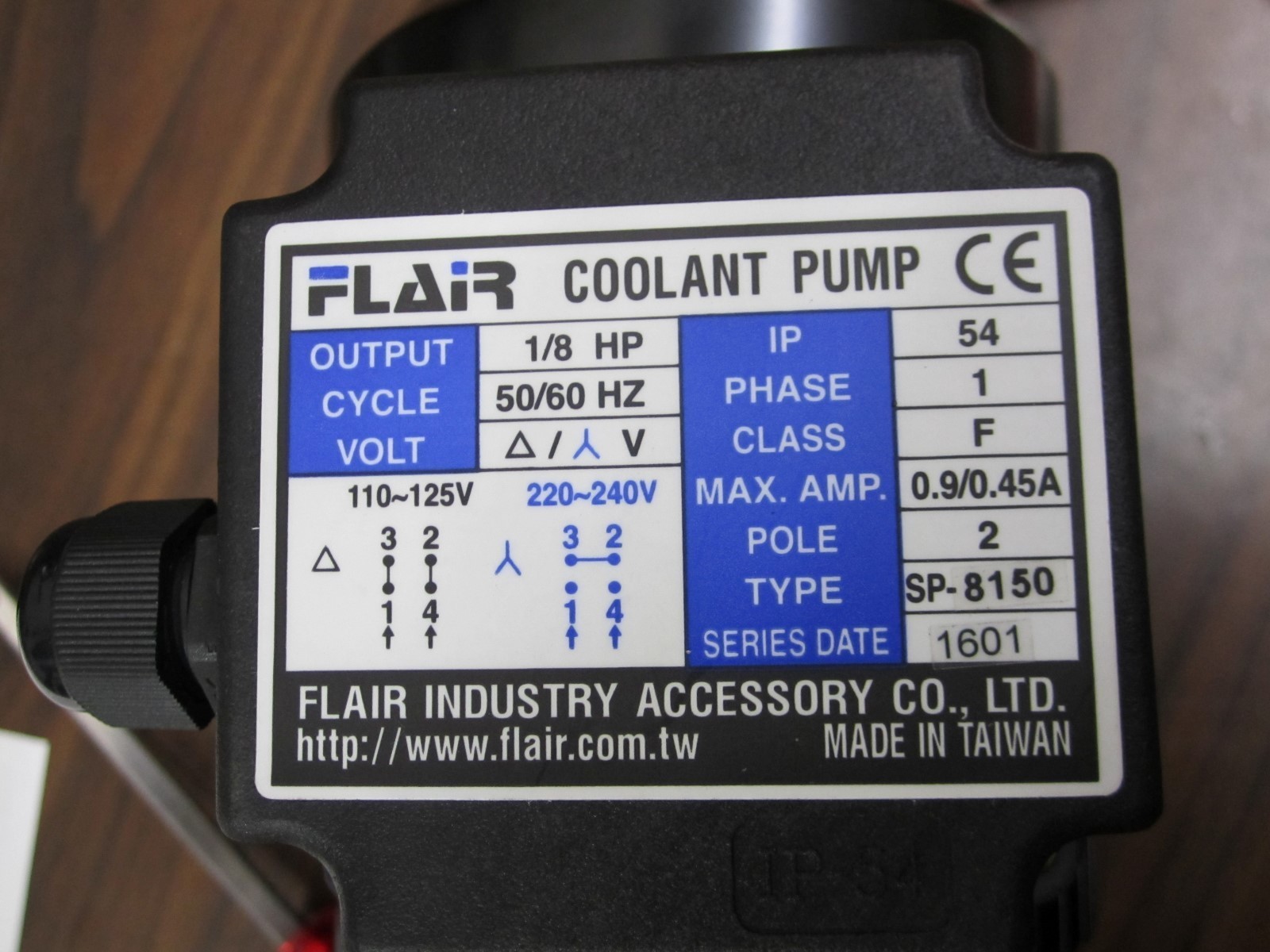 SP-8150 Filterable Coolant Pump 1/8HP 150mm 1PH 110/220V