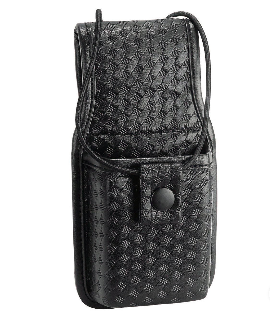 Basket Weave Synthetic Leather Universal Radio Holder