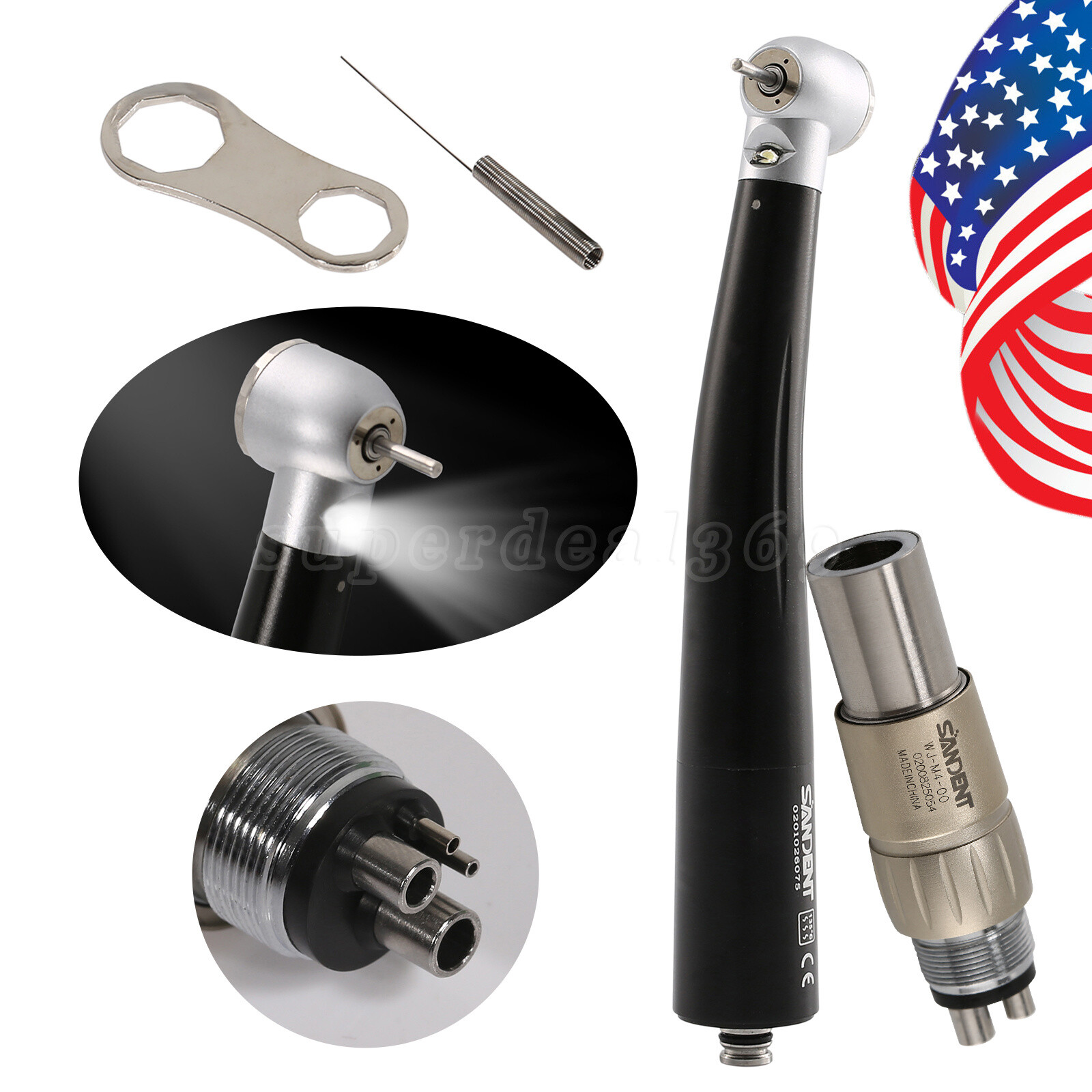 1-5* NSK Style Dental LED E-generator High Speed Handpiece /4Hole Coupler OR