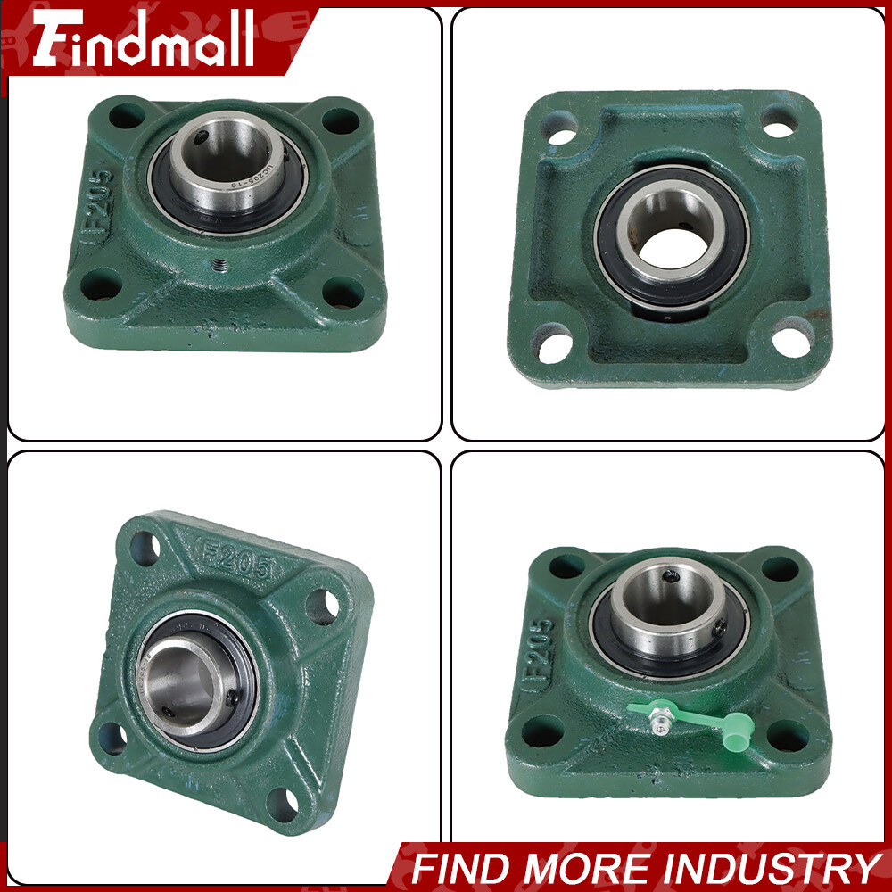 4 PCS UCF205-16 Solid Base Pillow Block Flange Bearing 1″ Bore 4 Bolt