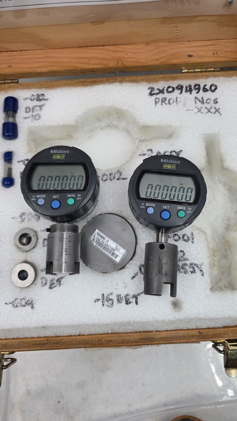 kit 2 Mitutoyo 543-392B Digimatic Indicator, 0-.5″/0-12.7mm Range, .00005″