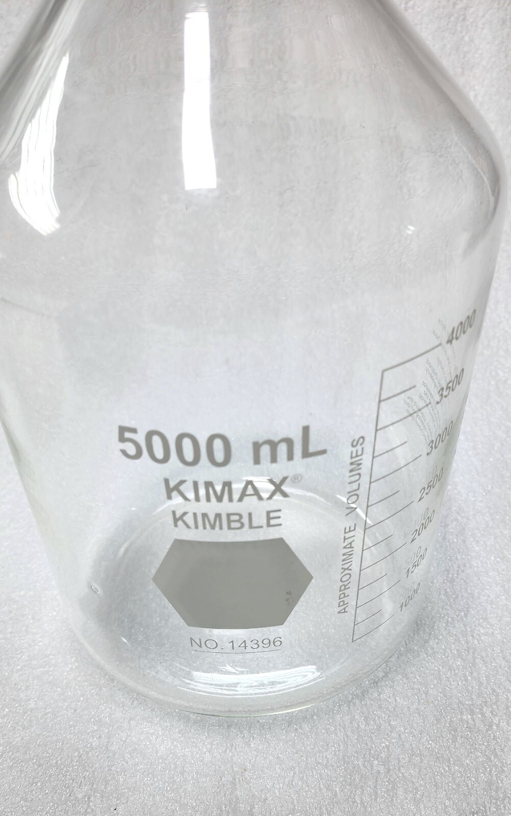 KIMBLE KIMAX 14395-5000 Glass Media Storage Bottle with Cap, GL 45
