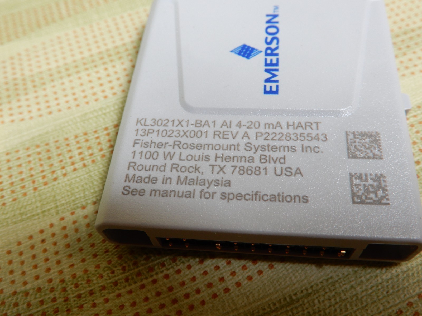 Emerson KL3021X1-BA1 AI 4-20ma Hart Charm NOS BX