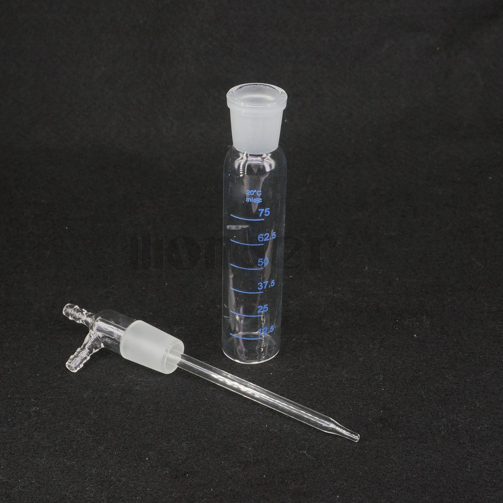 75ml Gas Sampling Tube Glinsky Absorber Bottle Apparatus Chemi Lab Glassware