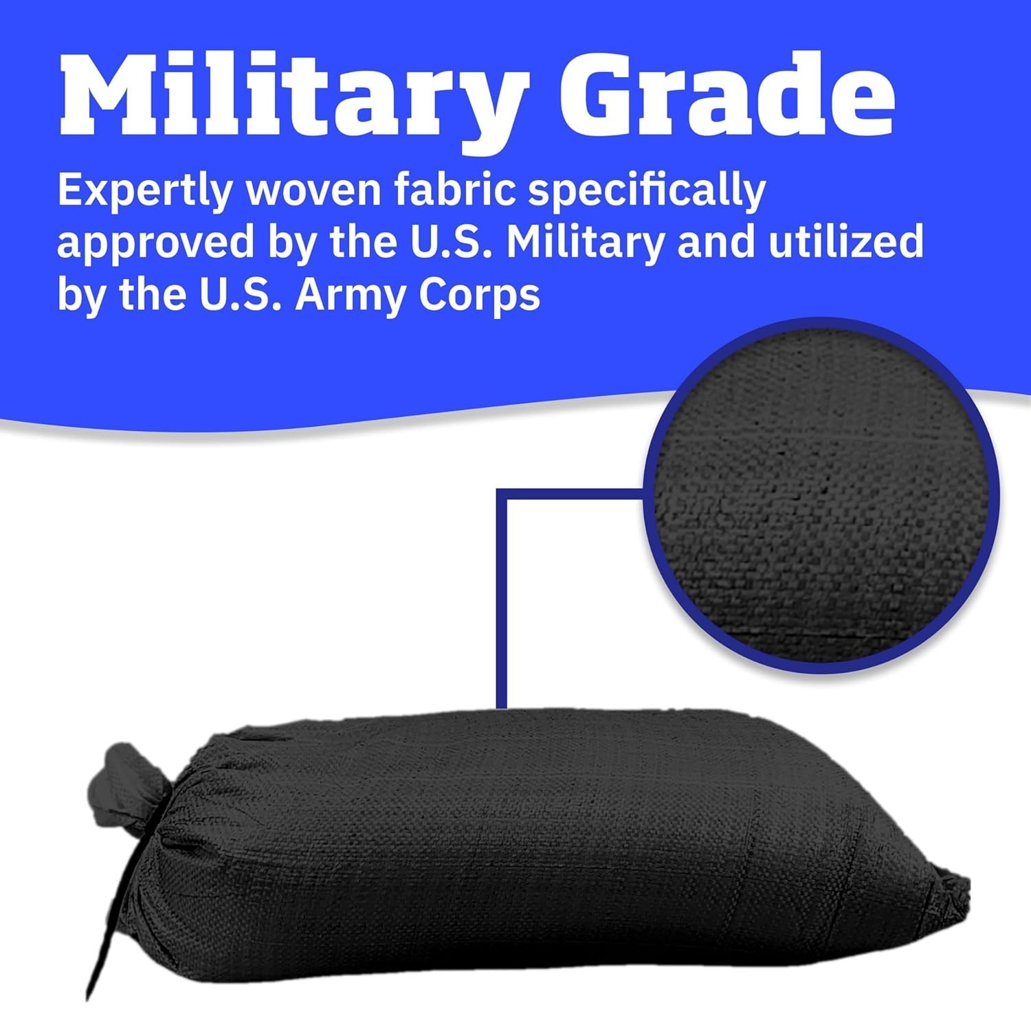 Heavy Duty Sand Bags with Tie Strings Empty Woven Polypropylene Sand-Bags for Fl