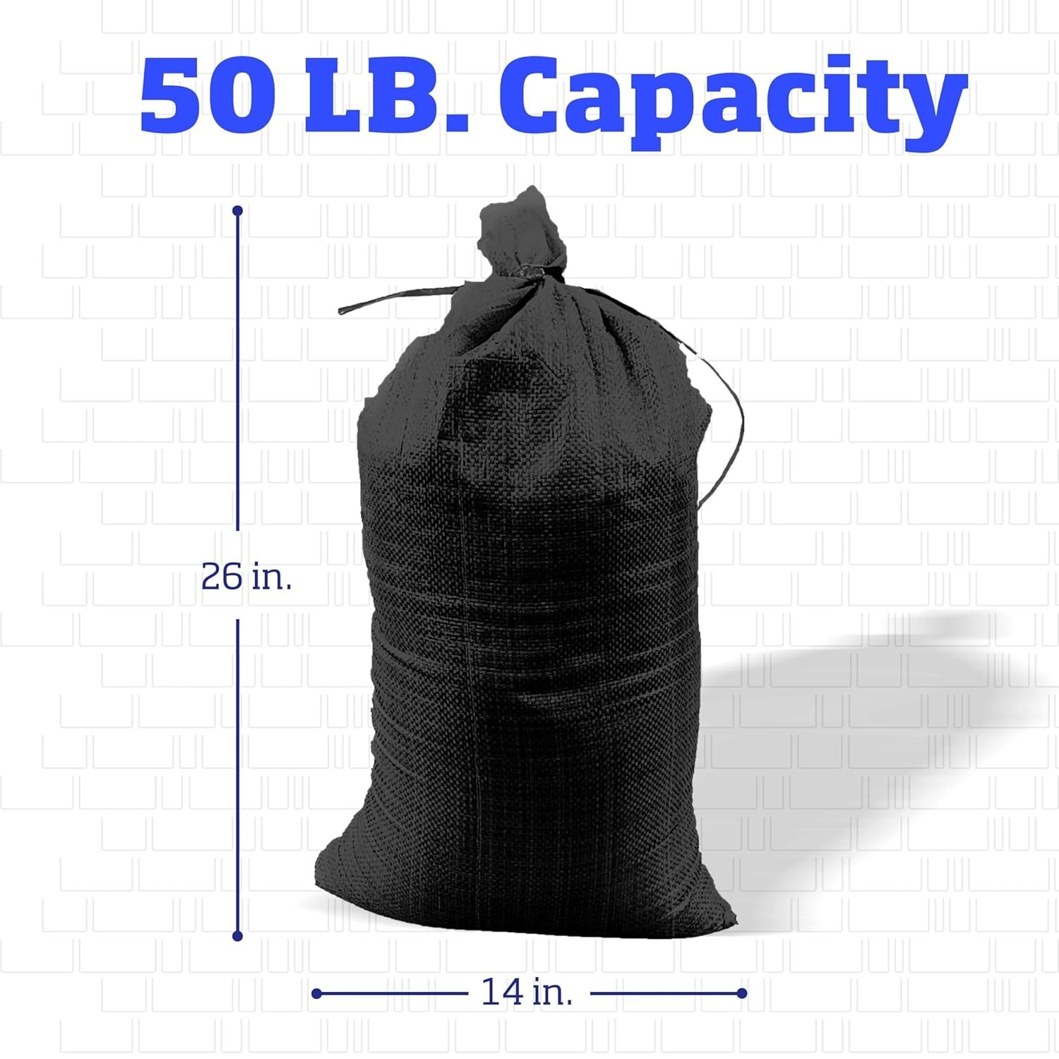 Heavy Duty Sand Bags with Tie Strings Empty Woven Polypropylene Sand-Bags for Fl