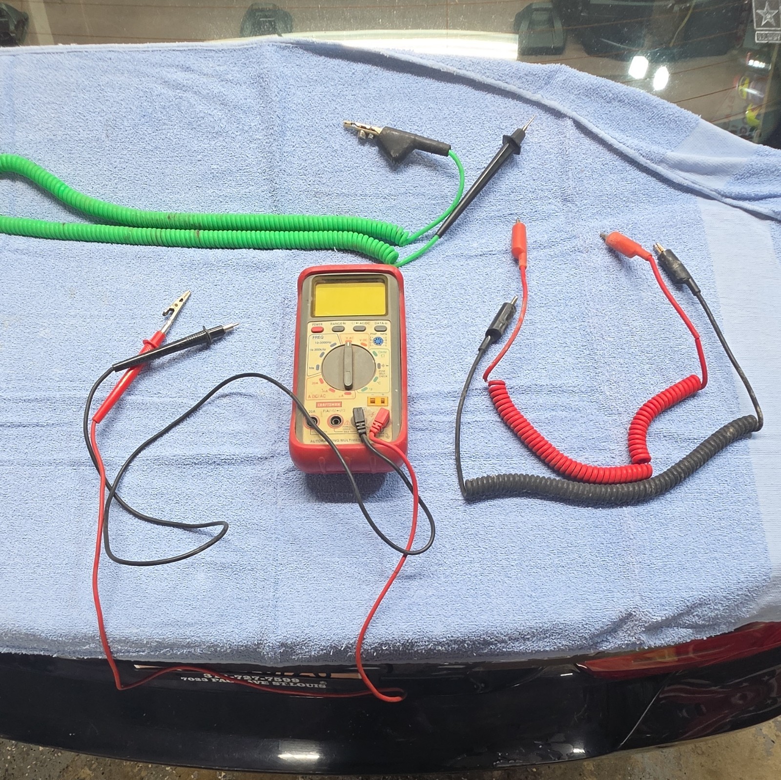 Craftsman 82028 Digital Multimeter Auto-Ranging CAT III 600V 20A Data Hold