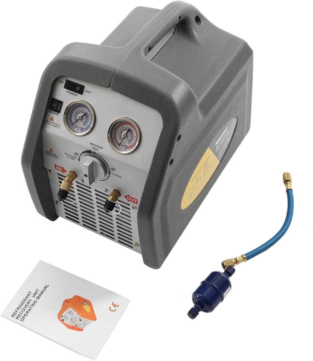 110-120V AC 60Hz 3/4 HP Single Cylinder Portable Refrigerant Recovery Machine