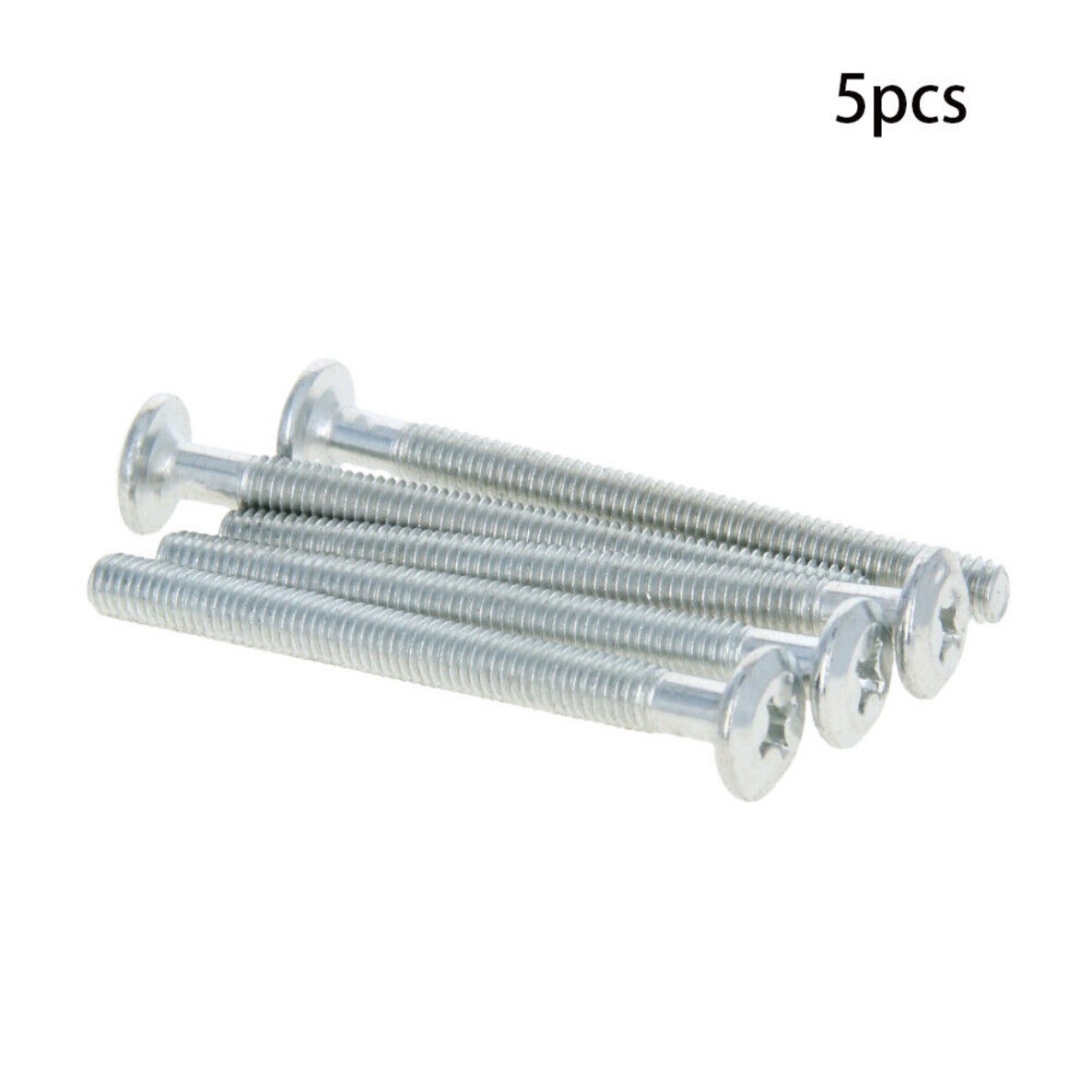 5Pcs M6 Flat Head Cross Recessed Screws Half Thread Length 65/75mm Blue White