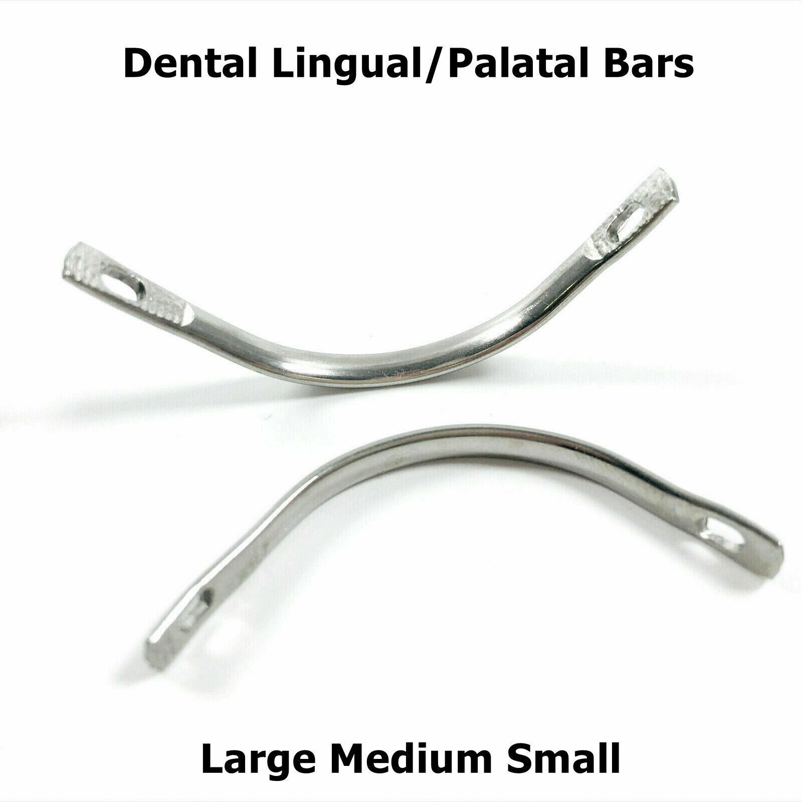 20Pcs Dental Stainless Steel Instruments Lingual Bar/Palatal Bar Stainless S/M/L