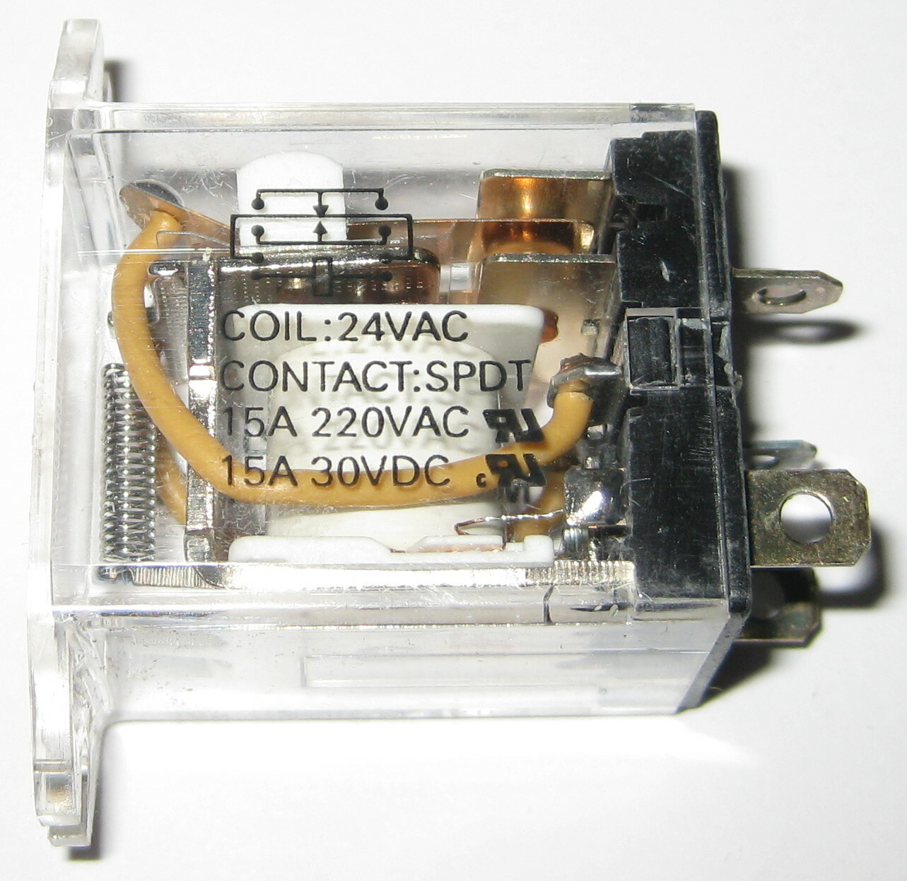 220V AC / 30 V DC 15 A General Purpose MEC GLS-SPDT-24A Relay w/ Mounting Tabs