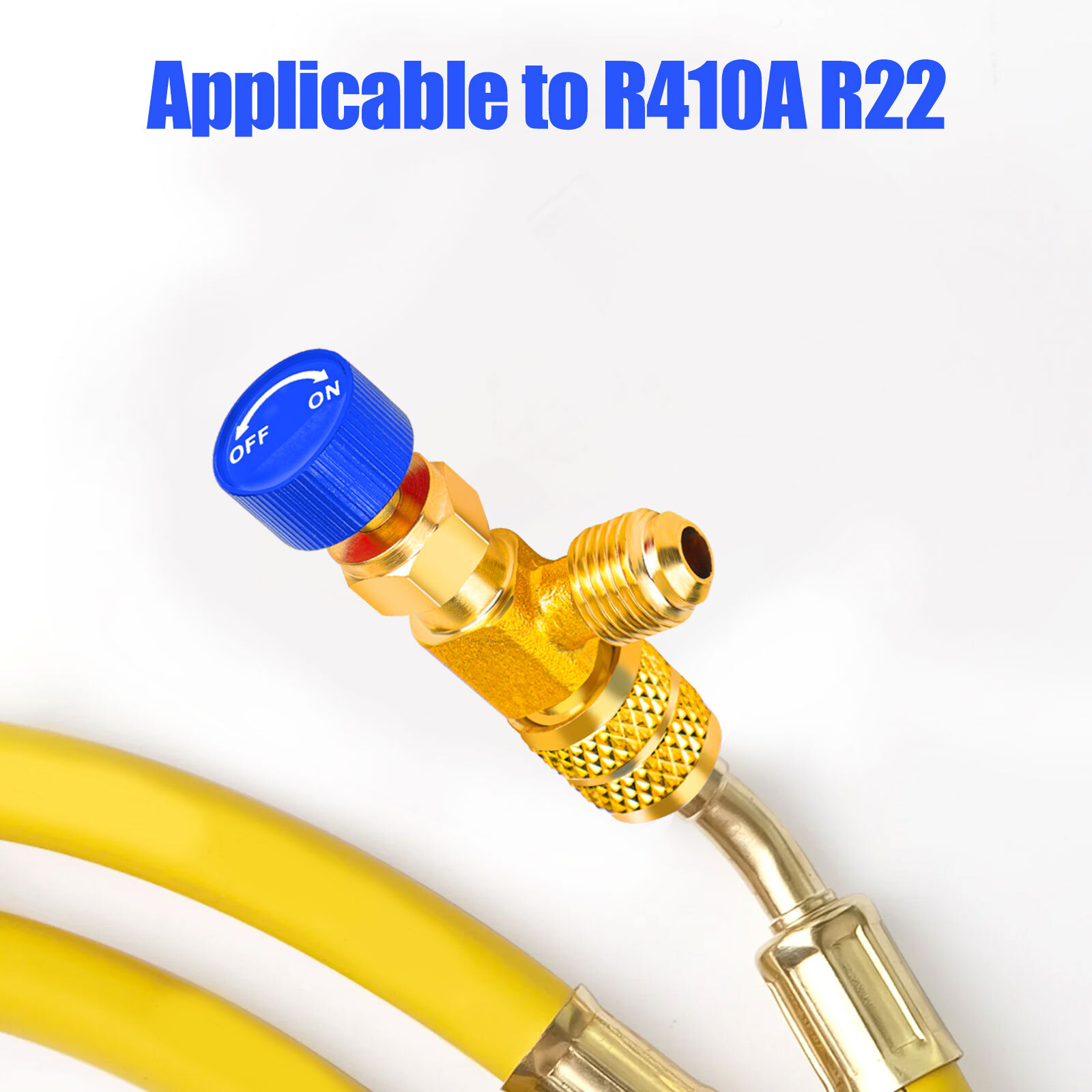 4pcs Air Conditioning Refrigerant Charging Valve, Safety Adapter for R22 R410A