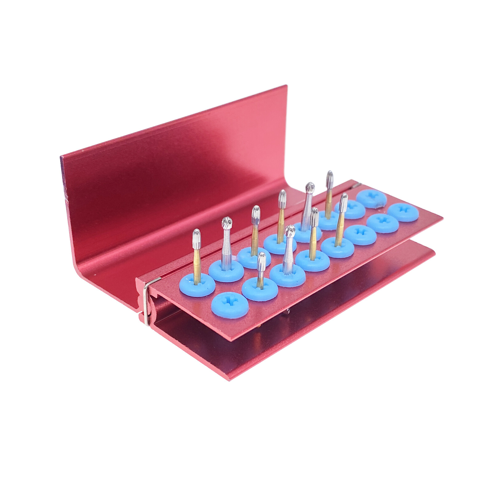 10/16/24 Hole Dental Burs Block Holder Disinfection Case For High Low Speed Burs