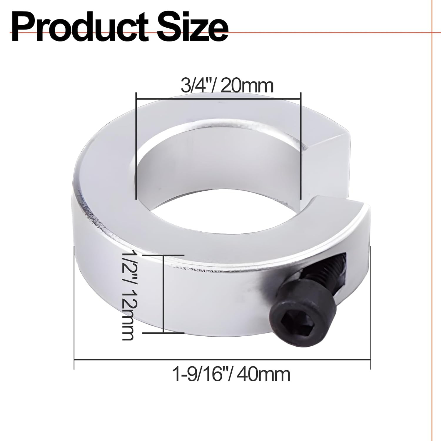 4pcs SBR20 Linear Rail Shaft Stop Collars, Aluminum Alloy Shaft Limit Fixing Rin