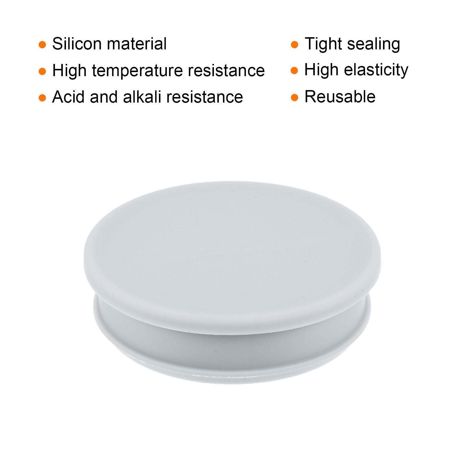 Silicone Snap in Locking Hole Plugs, Seal Cover Panel Round 56.6mm Grey,1Pcs