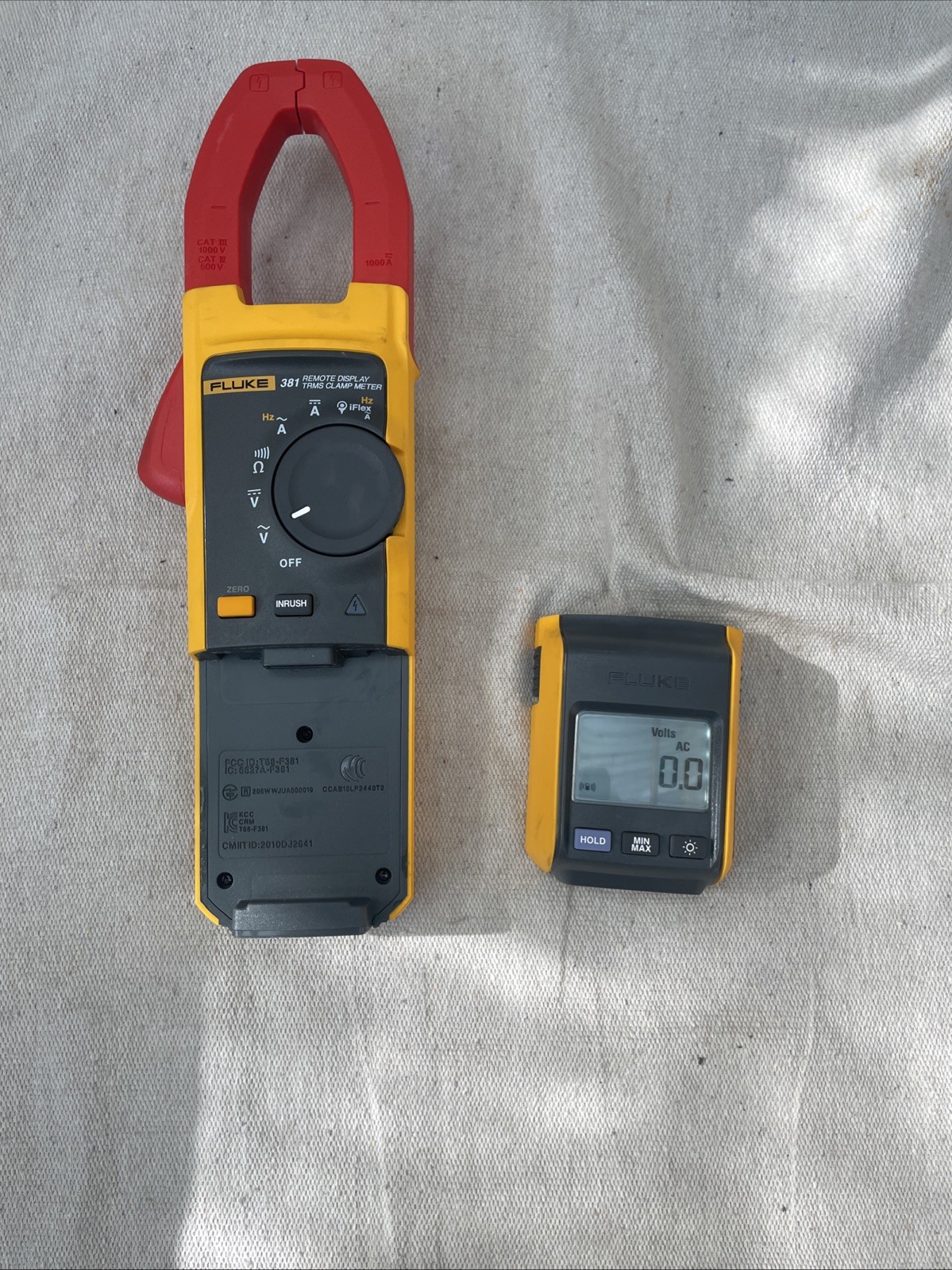 Fluke 381 Remote Display True RMS Clamp Meter Auto-Ranging Backlight 1000V 1000A