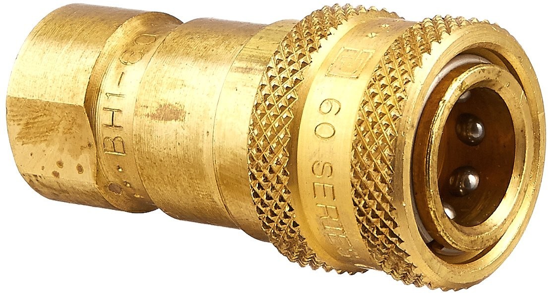 Parker BH1-60 60 Series Brass Quick Coupler 1/8 NPTF ISO 7241-B Hydraulic Poppet