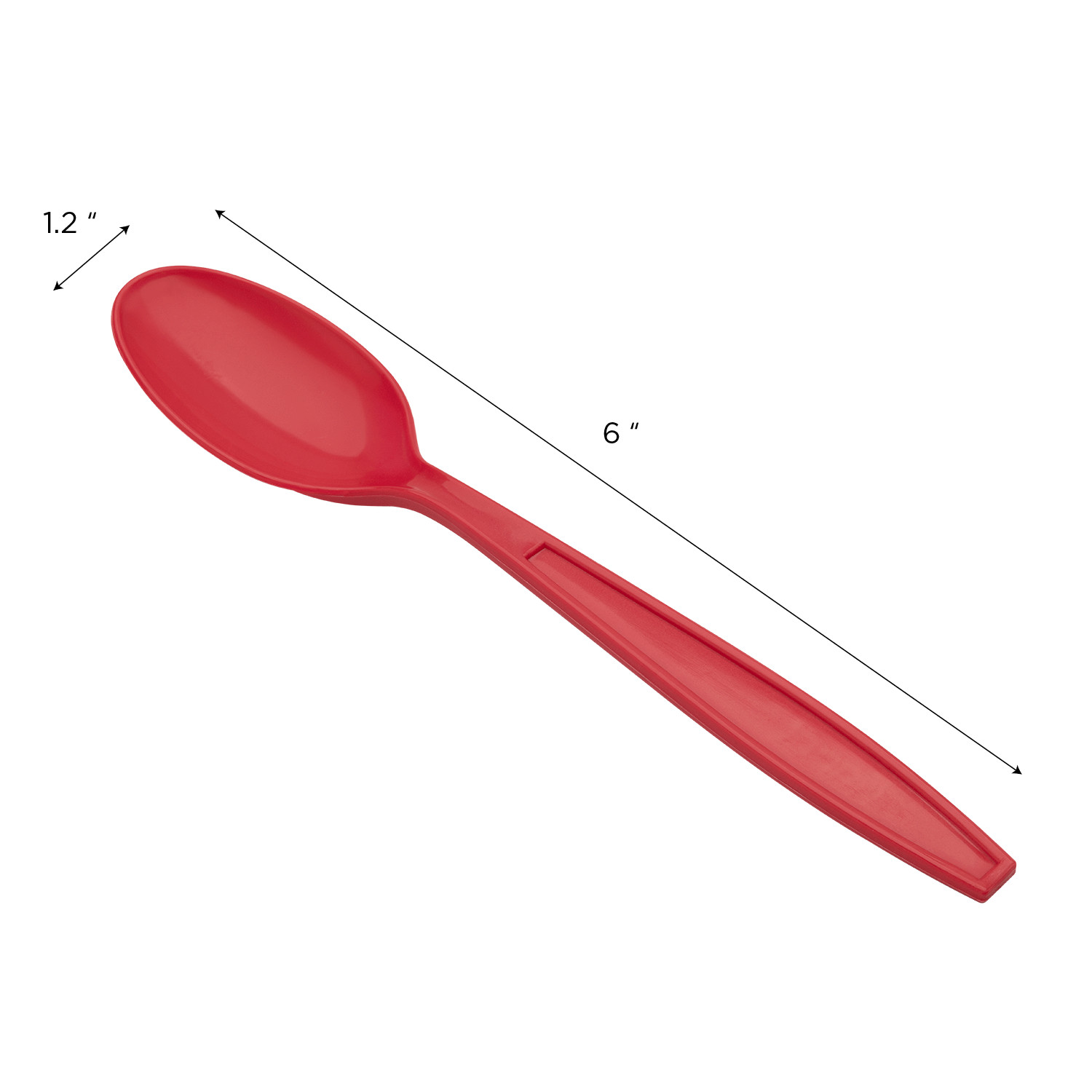 Karat PP Plastic Extra Heavy Weight Tea Spoons – Red – 1,000 ct, U2033 (Red)