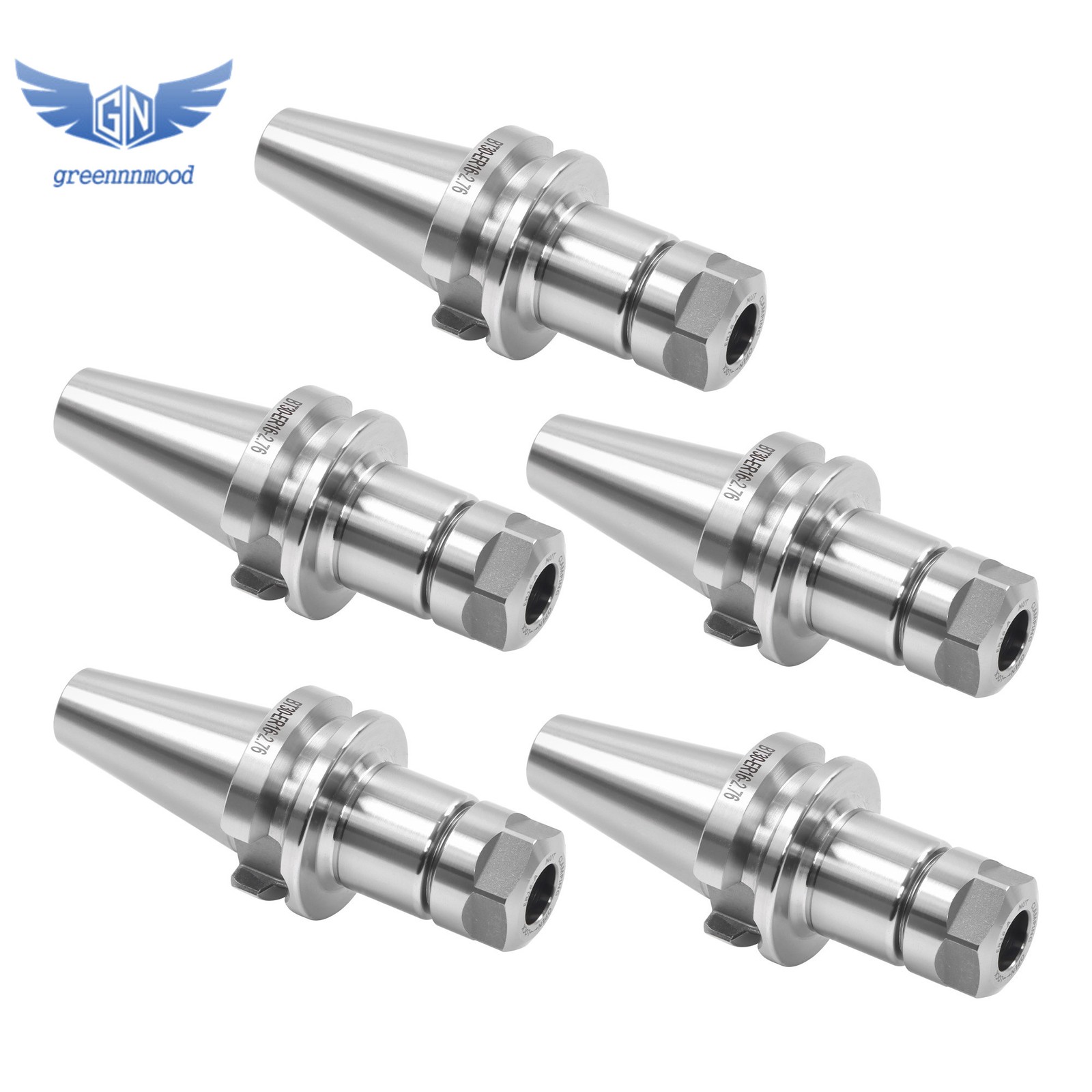 5 Pack BT30 ER16 2.76″ 70mm Precision Collet Chuck Holder Balance to 12000RPM